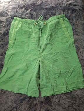 Free People Aspen Green Elastic Waist Shorts